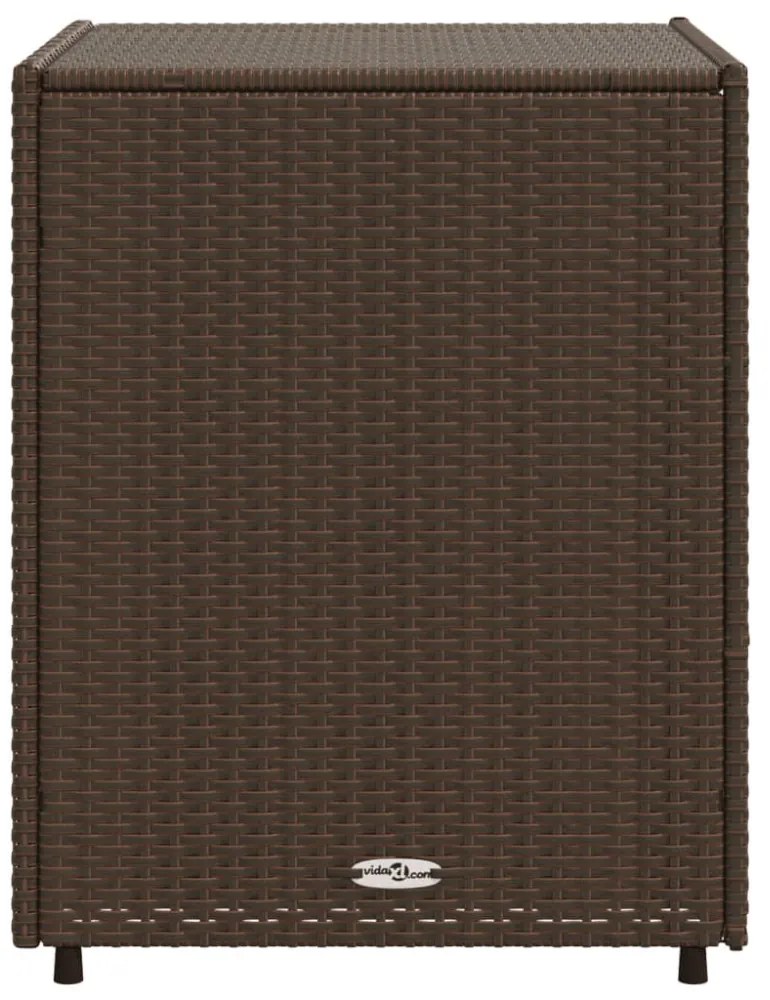 barna polyrattan kerti tárolószekrény 55 x 59 x 69 cm