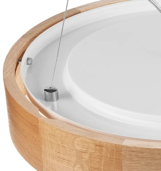 Brilagi - LED csillár kábelen CARVALHO 2xE27/15W/230V tölgy, átmérő 37 cm