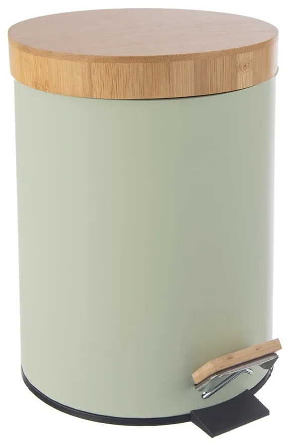 Világoszöld fém pedálos szemetes 5 l Greenish – Orion
