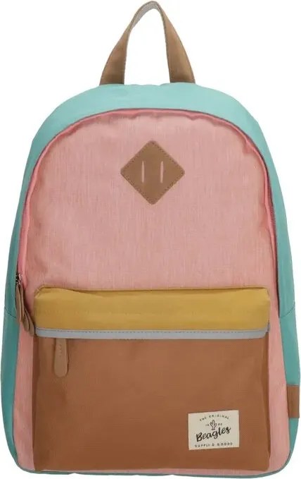 Türkiz–rózsaszín vízálló iskolai hátizsák „Smile”