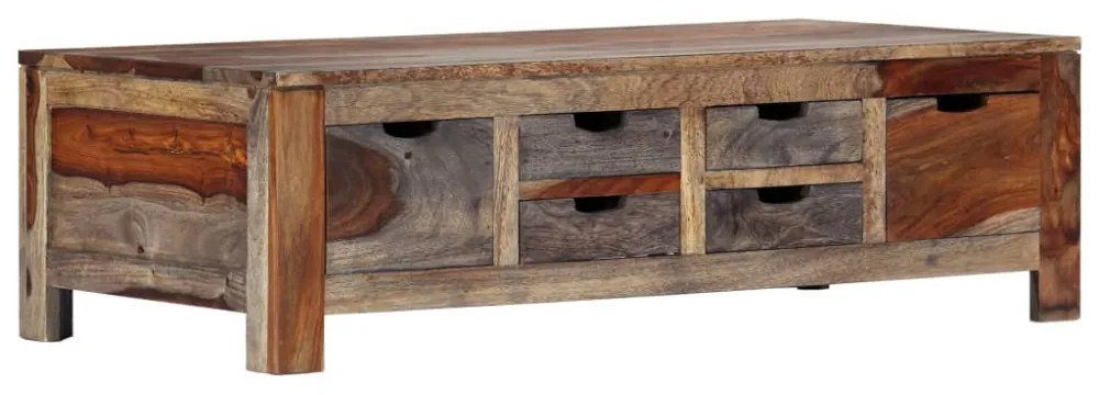 szürke tömör kelet-indiai rózsafa dohányzóasztal 100x50x30 cm