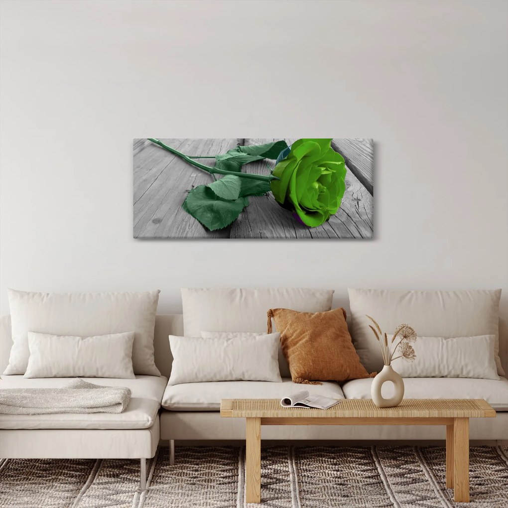 Kép - Zöld rózsa (120x50 cm)