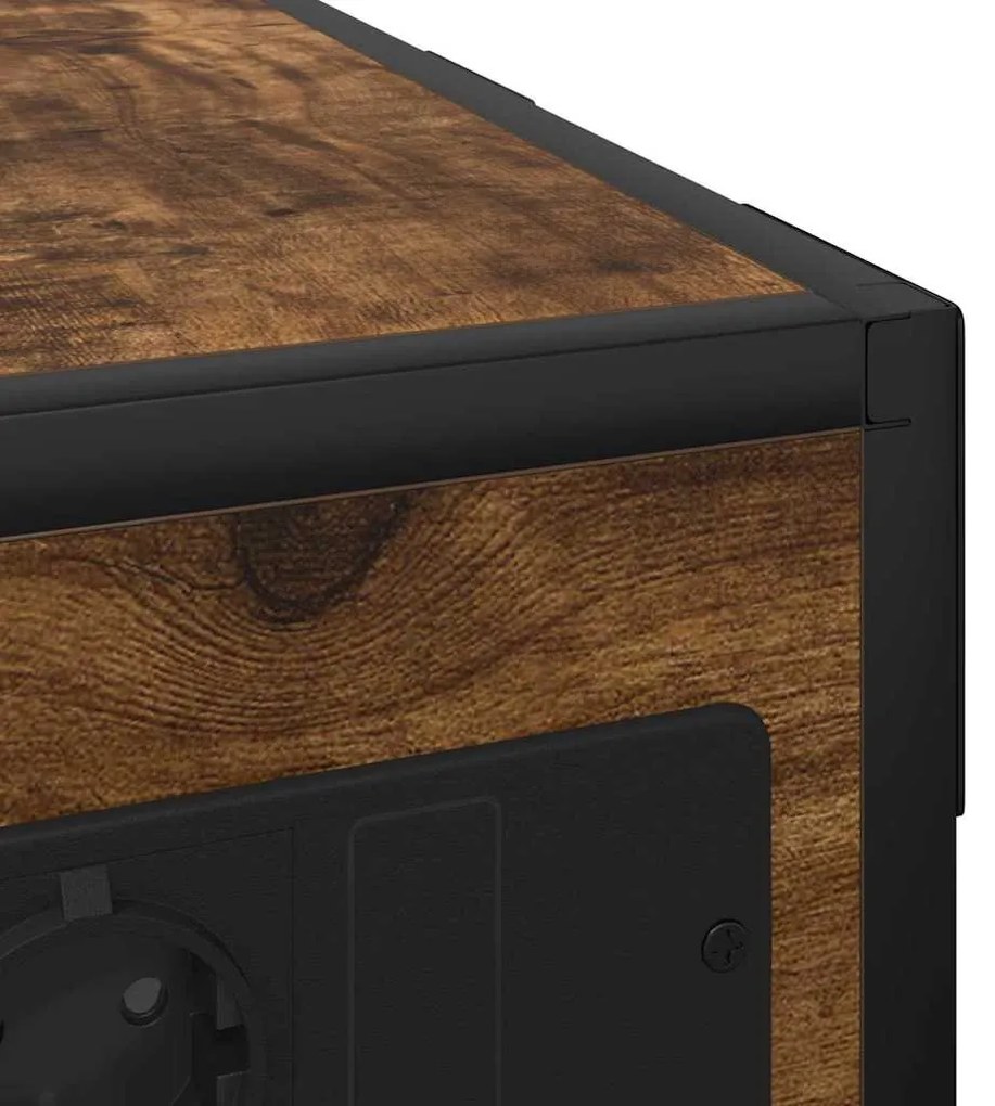 Éjjeli asztal Füstölt tölgy Faanyag