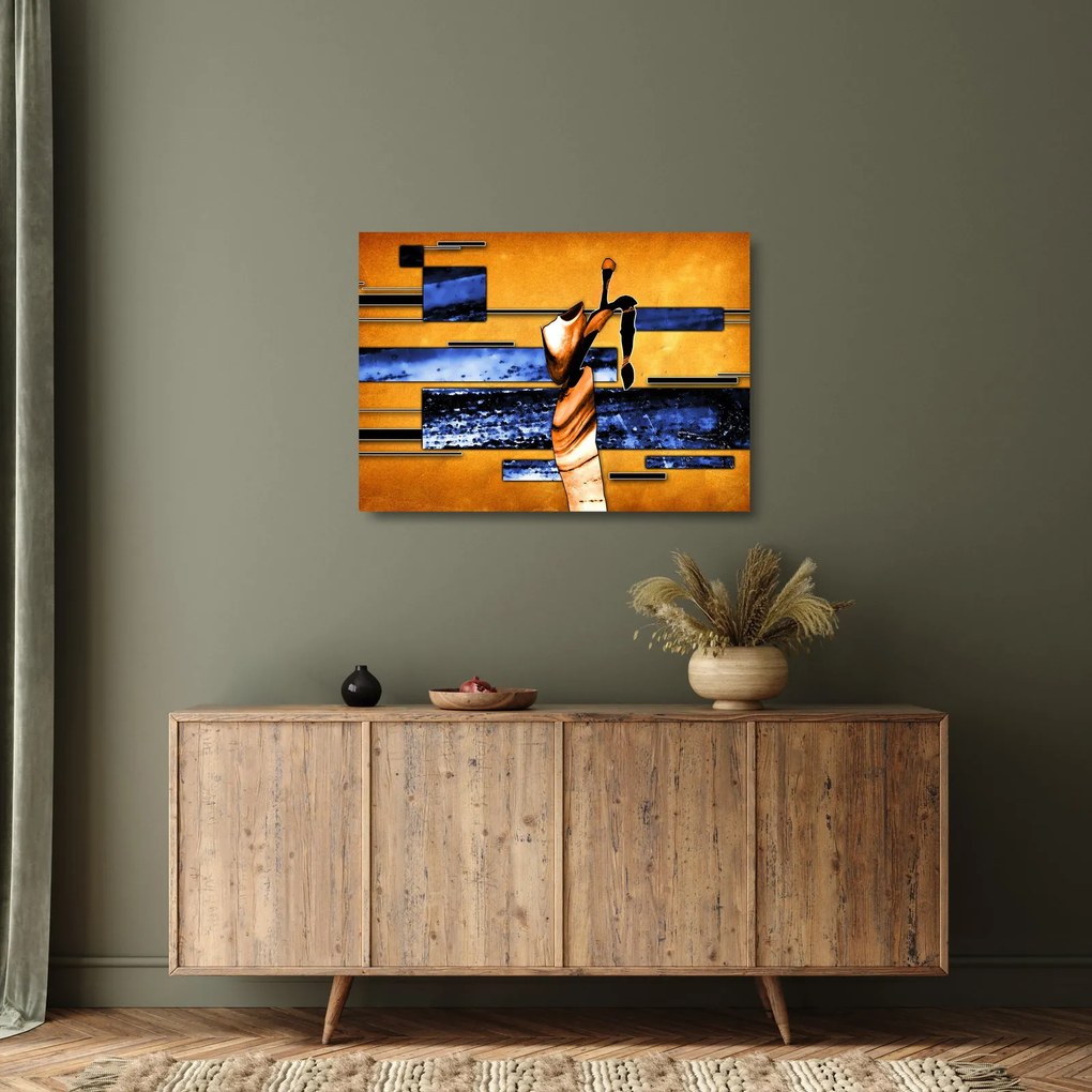 Egy absztrakt festmény képe (üvegen) (70x50 cm)