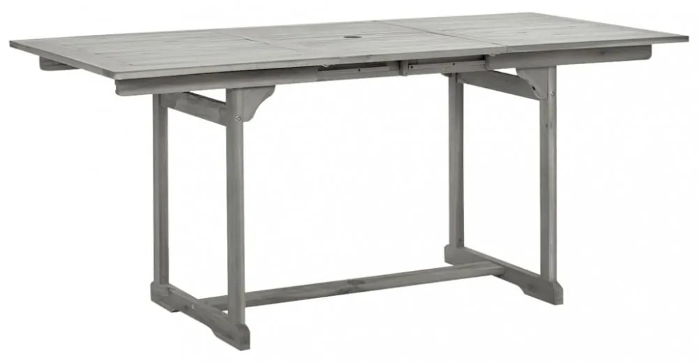 tömör akácfa kerti étkezőasztal (120-170) x 80 x 75 cm