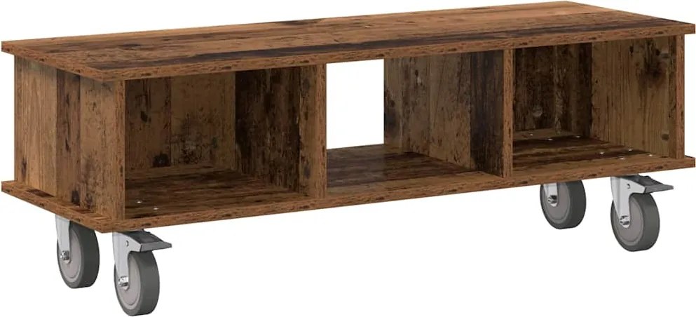vidaXL TV állvány Öreg fa 100 x 35 x 35 cm Faanyag