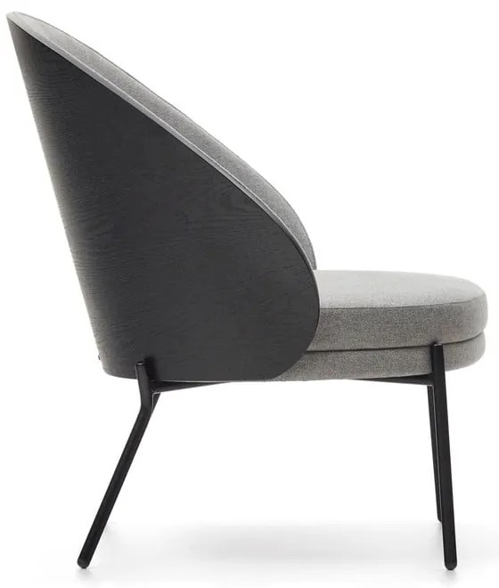 Fekete-szürke fotel Eamy – Kave Home