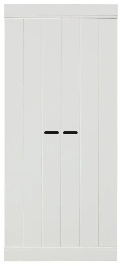 Fehér borovi fenyő ruhásszekrény 77x175 cm Connect – WOOOD