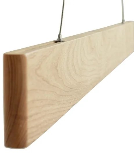 LED Csillár zsinóron LED/22W/230V 4000K 120 cm kőris/tömör fa