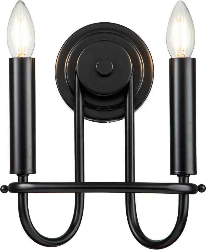 Kichler Capitol Hill KL-CAPITOL-HILL2-BLK Fali lámpa 2x40 W/E14