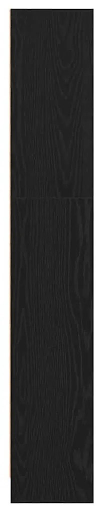 fekete tölgy szerelt fa könyvespolc 40x24x143 cm