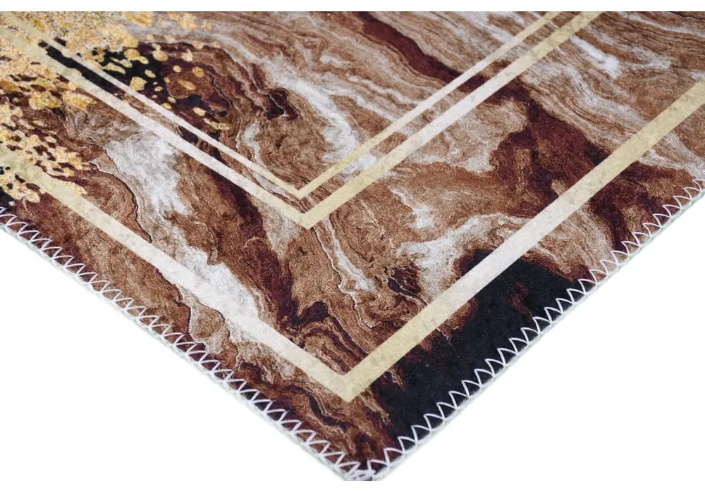 Barna-krémszínű mosható futószőnyeg 80x200 cm – Vitaus