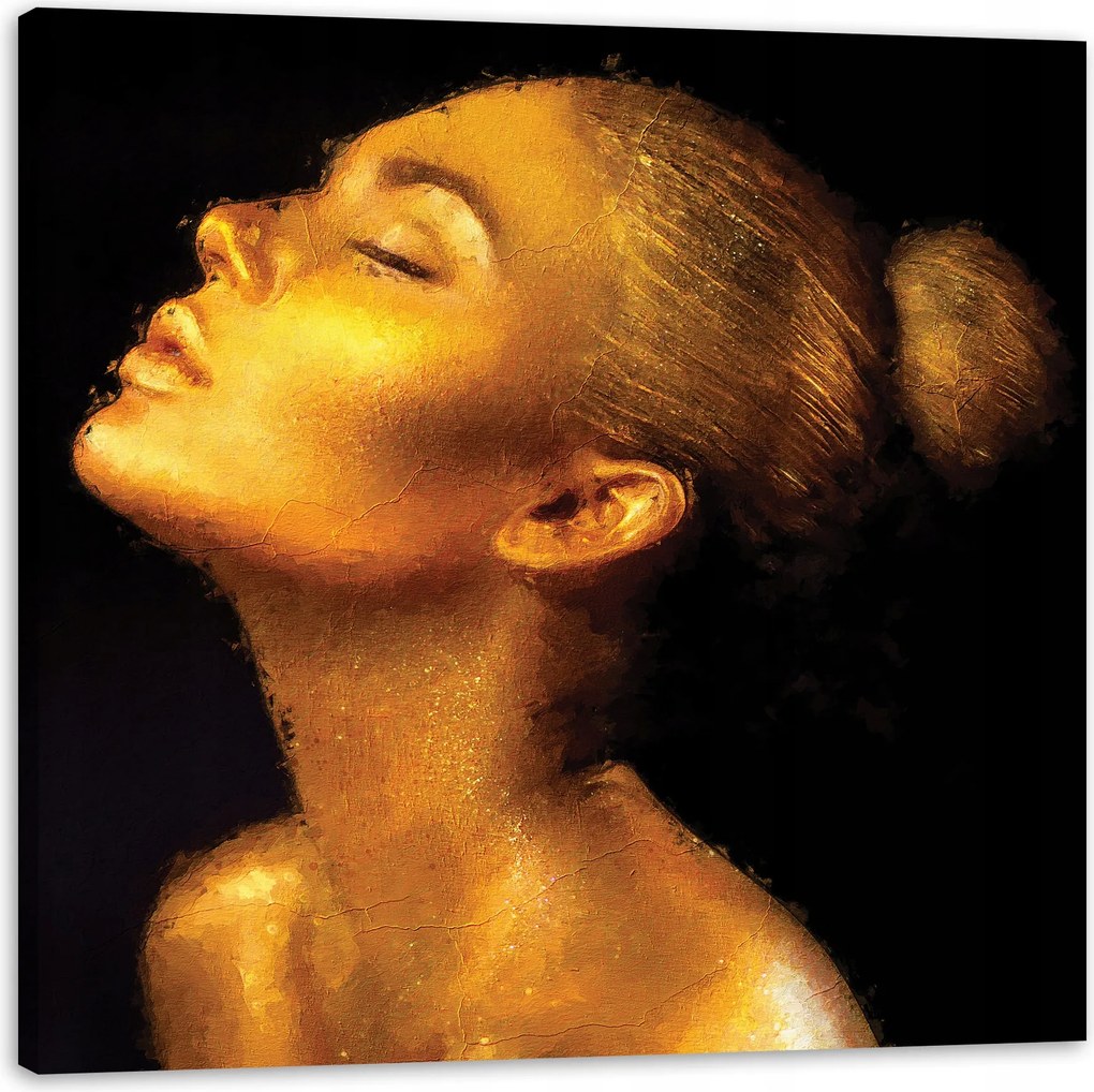 Vászonkép Arany Nő Művészet Arc 50X50 cm
