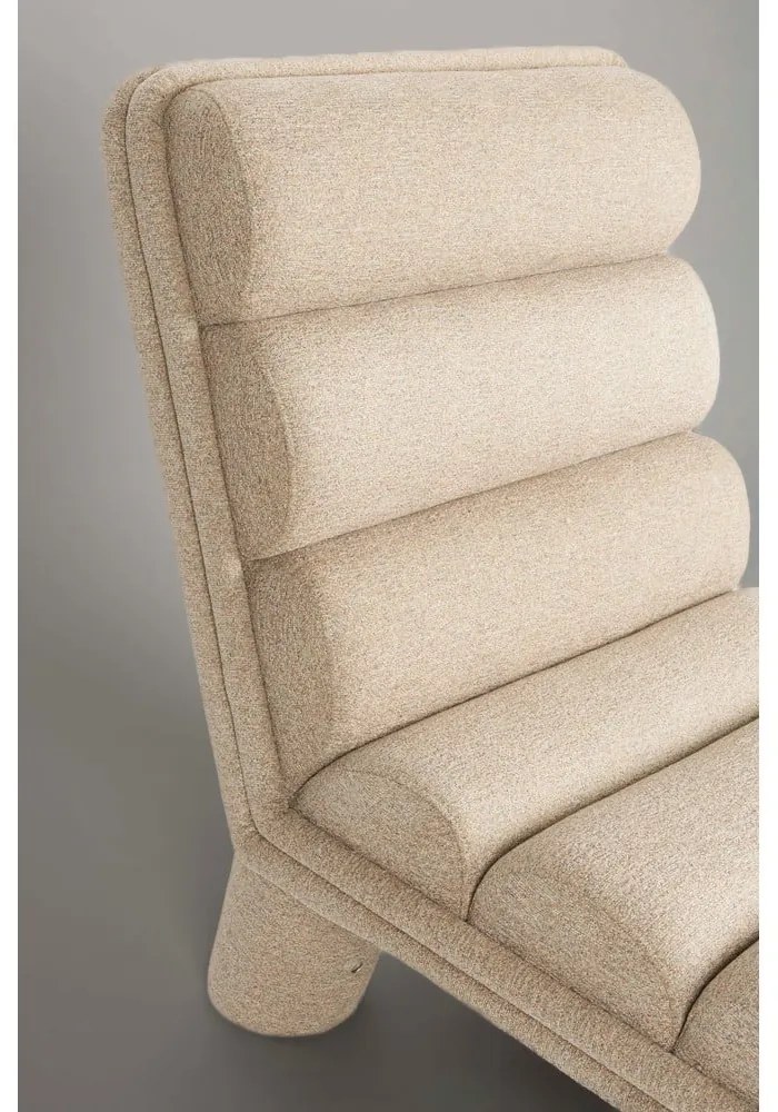 Bézs buklé fotel Fern – Dutchbone