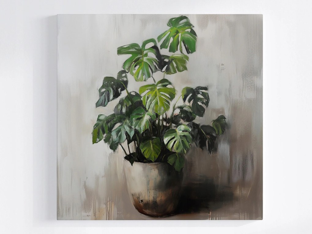 Vászonkép Canvas Természet Dekoráció Zöld Monster Filodendron 80x80