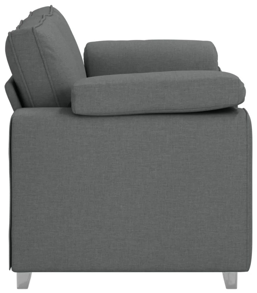 vidaXL Kanapé Sötétszürke 160 x 77 x 82 cm szövet