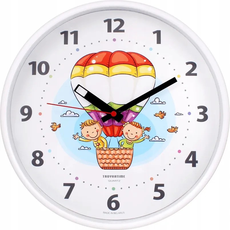 Falióra Csendes Színes Mechanizmus Gyerek óra lufival 30cm