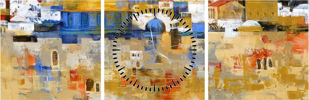 Kép - siratófal, Jerusalem, Israel (órával) (90x30 cm)