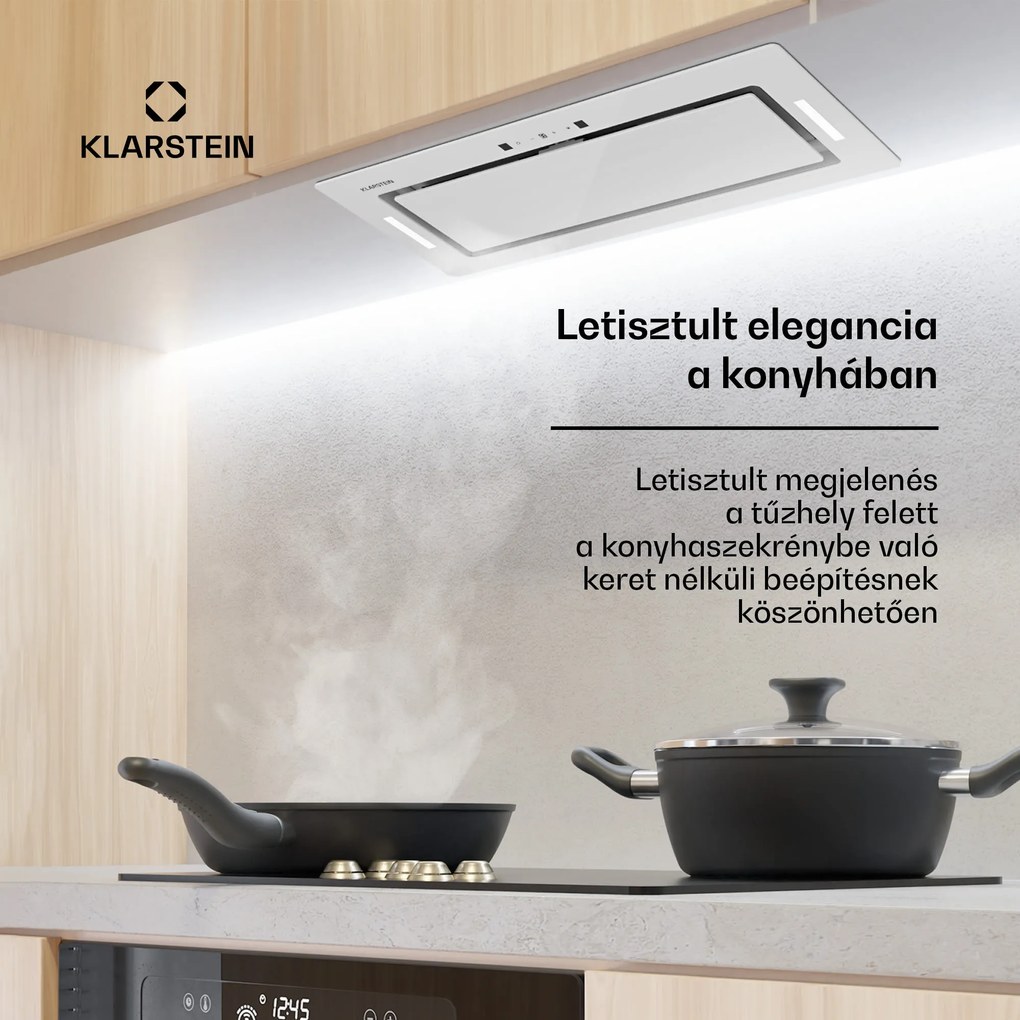 Klarstein Hektor Eco, páraelszívó, 60 cm, 466 m³/ó, érintéses vezérlés, üveg