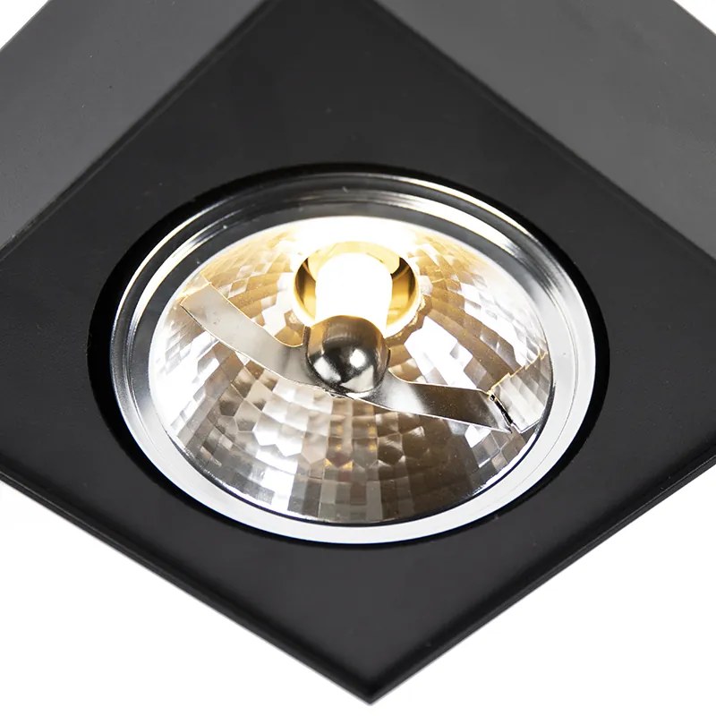 Design spotlámpa fekete négyzet alakú - Kaya