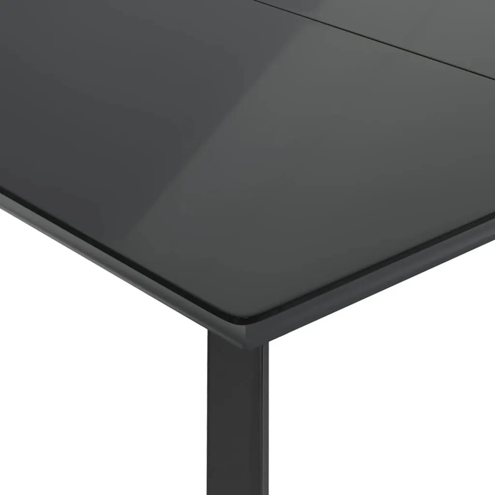 3 részes szürke polyrattan kerti étkezőgarnitúra párnával