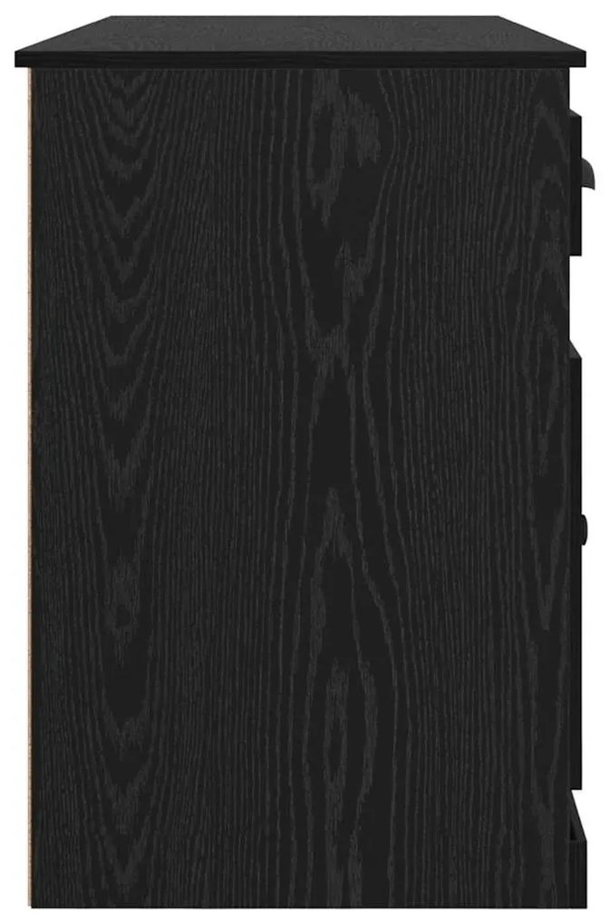 vidaXL Íróasztal szekrénnyel Fekete tölgy 154,5 x 50 x 75 cm Faanyag