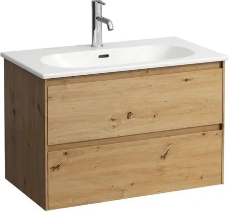 Laufen Lua fürdőszobaszekrény mosdóval 80x52,5x45,5 cm vad tölgy H8600872671041