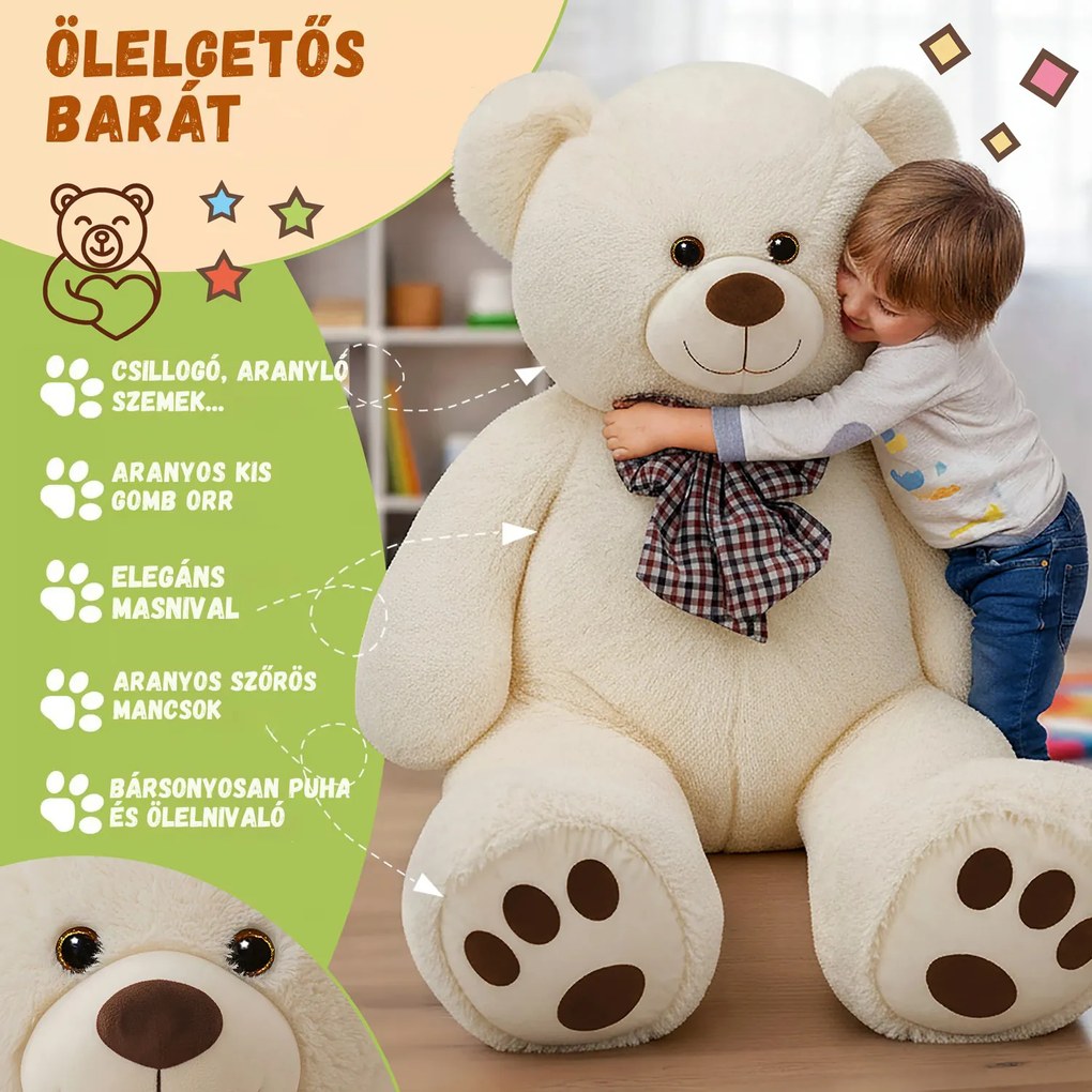 BENY nagy plüssmedve, 100cm, krém Monzana