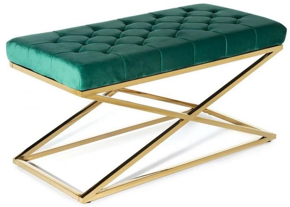 HowHomely Steppelt pad SALIBA 50x97 cm arany/zöld DD0405