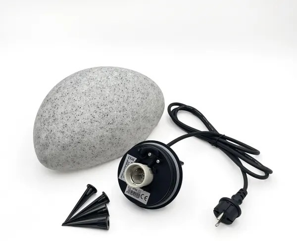 Kültéri dekorlámpa LUMISTONE 1xE27/15W/230V IP65 átmérő 26,5 cm