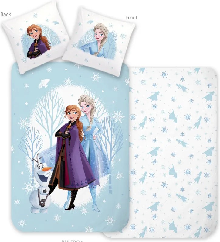 Disney Jégvarázs Wonderland gyerek, ovis ágyneműhuzat 100×135 cm, 40×60 cm