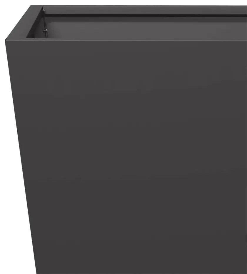 2 db fekete acél kerti növénytartó 30 x 30 x 30 cm