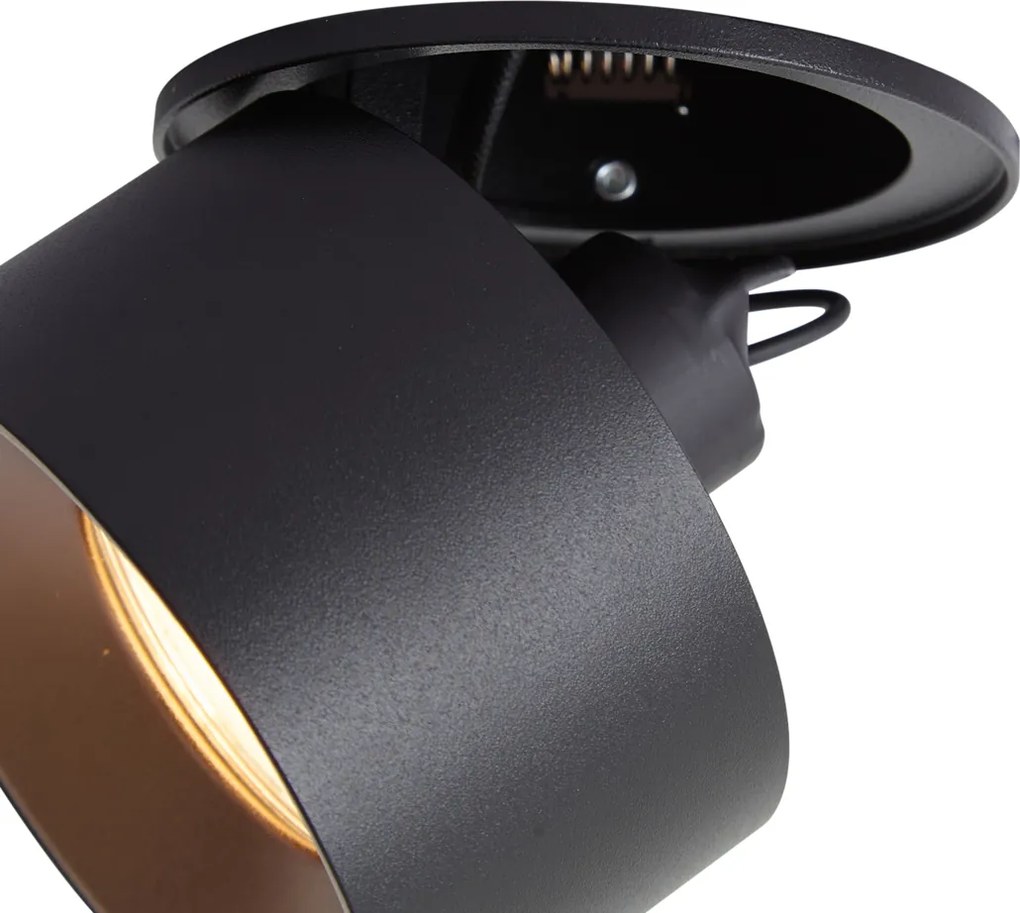 Modern süllyesztett spotlámpa fekete GU10 50mm - Echo
