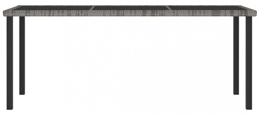 9 részes szürke polyrattan kerti étkezőgarnitúra