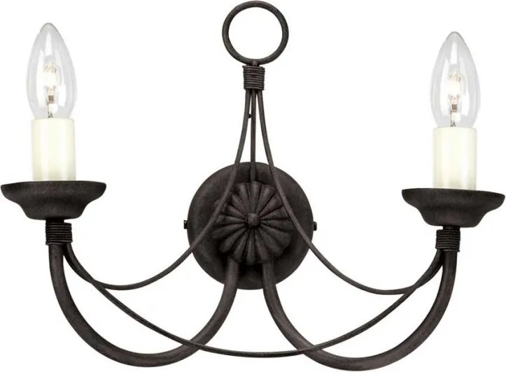 Elstead Lighting CARISBROOKE CB2-BLACK Fali lámpa 2x60W/E14