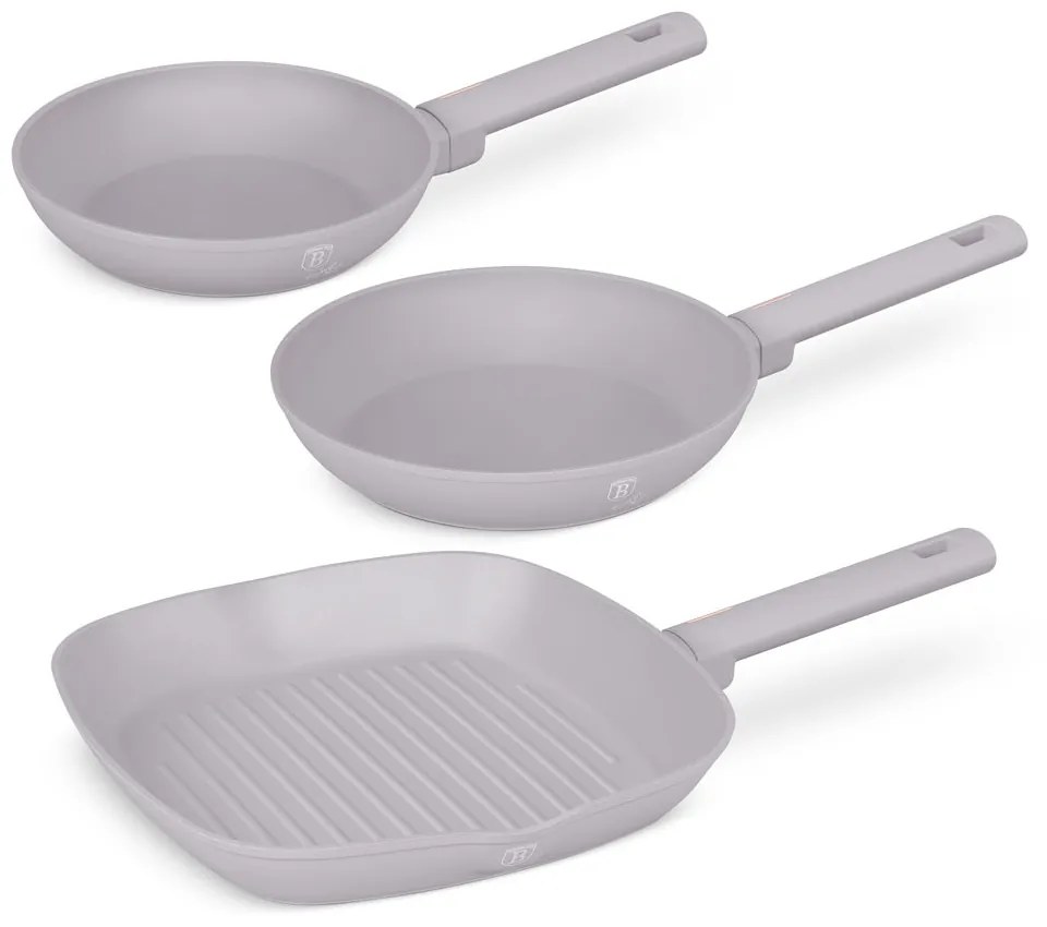 3 részes serpenyő szett Indukciós Berlinger Haus Taupe Collection
