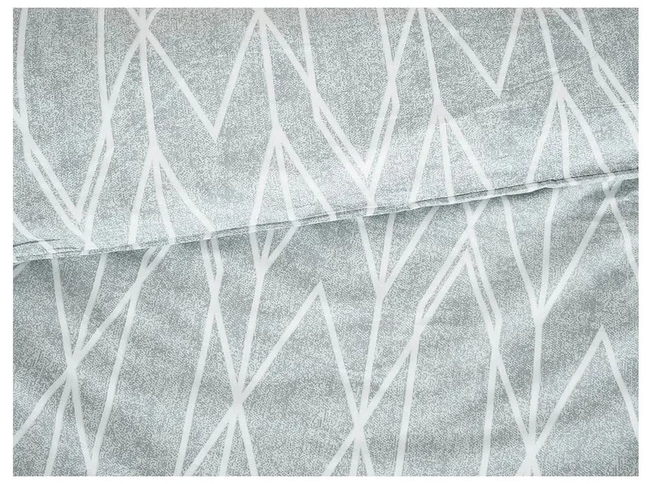 Szürke egyszemélyes krepp ágyneműhuzat 140x200 cm Gray Stripes – B.E.S.