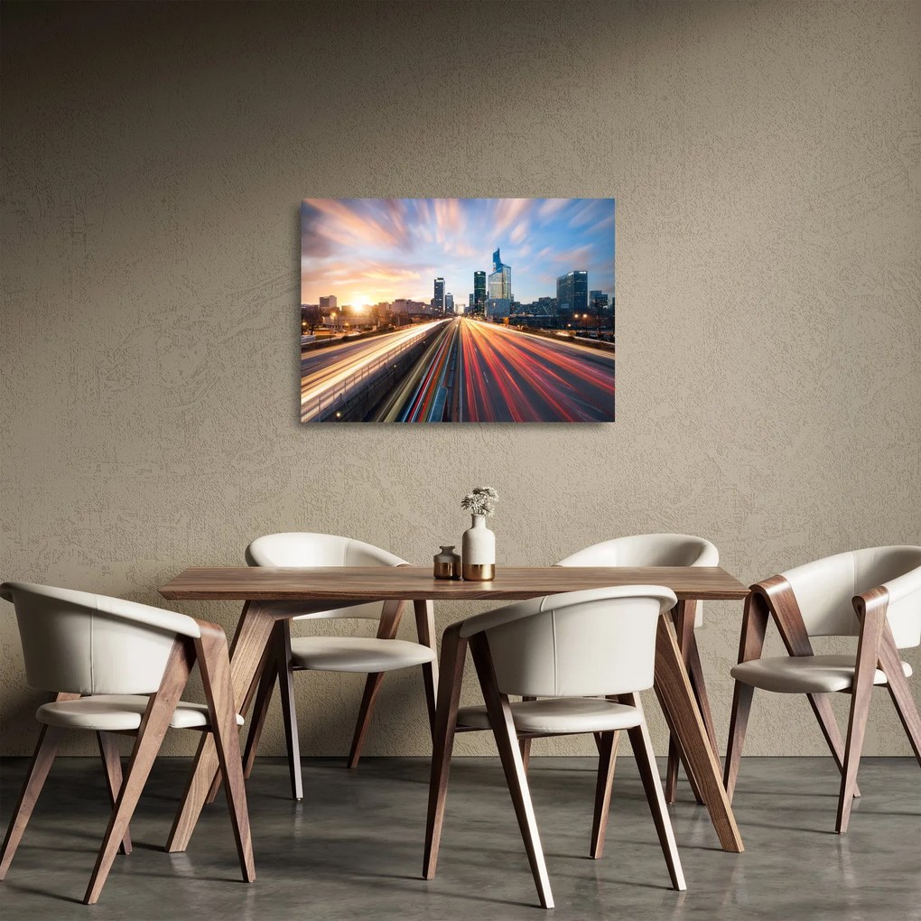 Üveg kép - A nagyváros útja (70x50 cm)