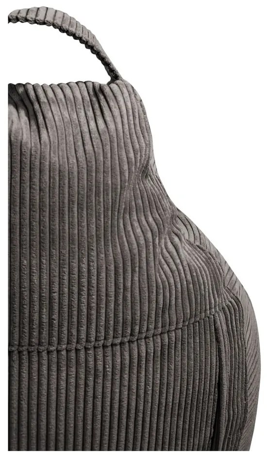 Sötétszürke kordbársony babzsákfotel Play Amuse – SLOWDOWN