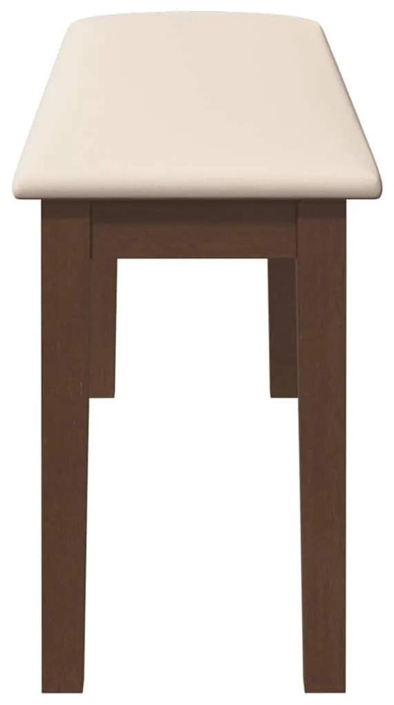 barna tömörfa gumiból pad 110 cm
