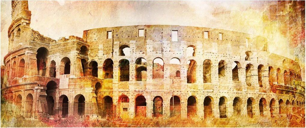 Kép - Digitális festészet, Colosseum, Róma, Olaszország (120x50 cm)