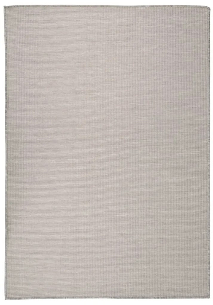 tópszínű lapos szövésű kültéri szőnyeg 140 x 200 cm