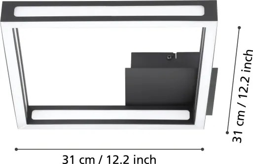 Eglo 99787 - LED Mennyezeti lámpa ALTAFLOR LED/11,2W/230V fekete