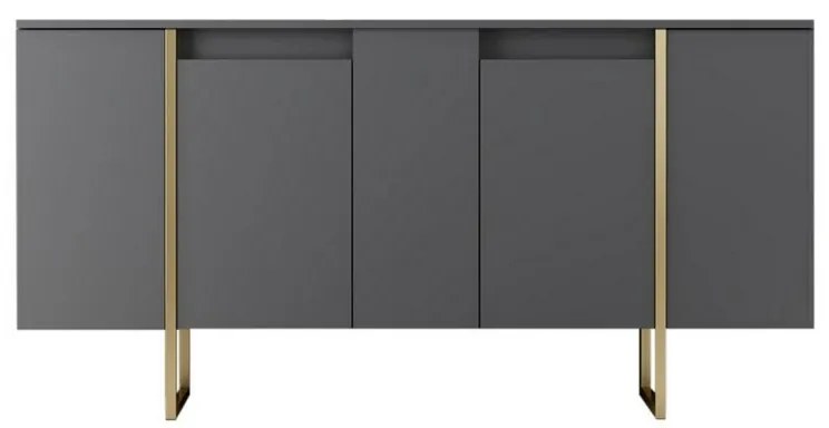 Luxe Anthracite and Gold szekrény