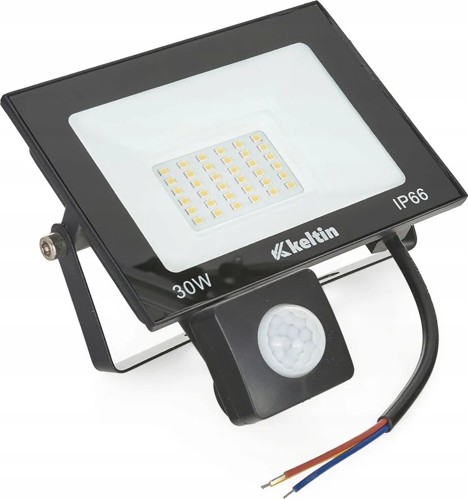 30W-OS Led Fényvető Mozgásérzékelővel IP66 6500K Hideg Fehér Smd