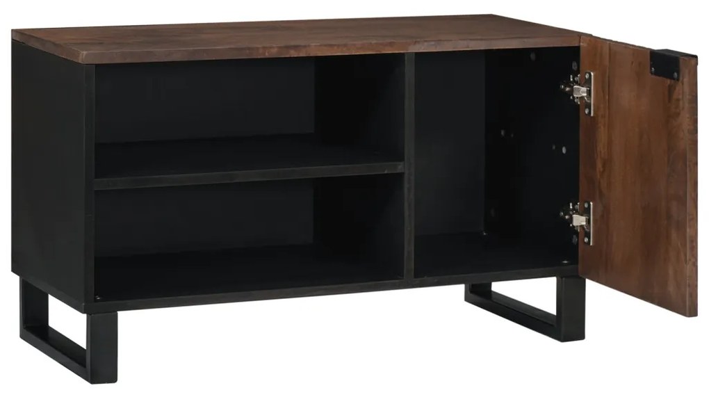 TV Szekrény – 80 x 31,5 x 46 cm Tömör Fa és Műgyanta