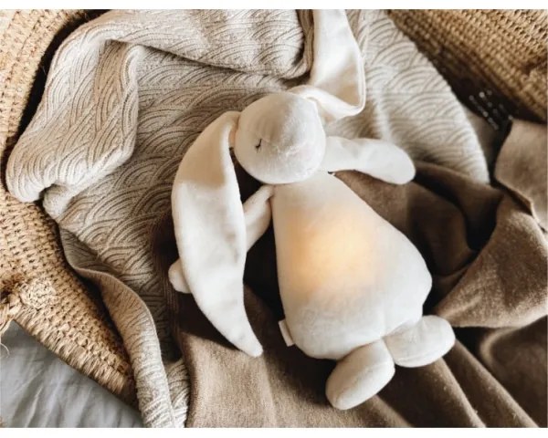 Moonie - Snuggle buddy dallammal és világítással nyuszi powder