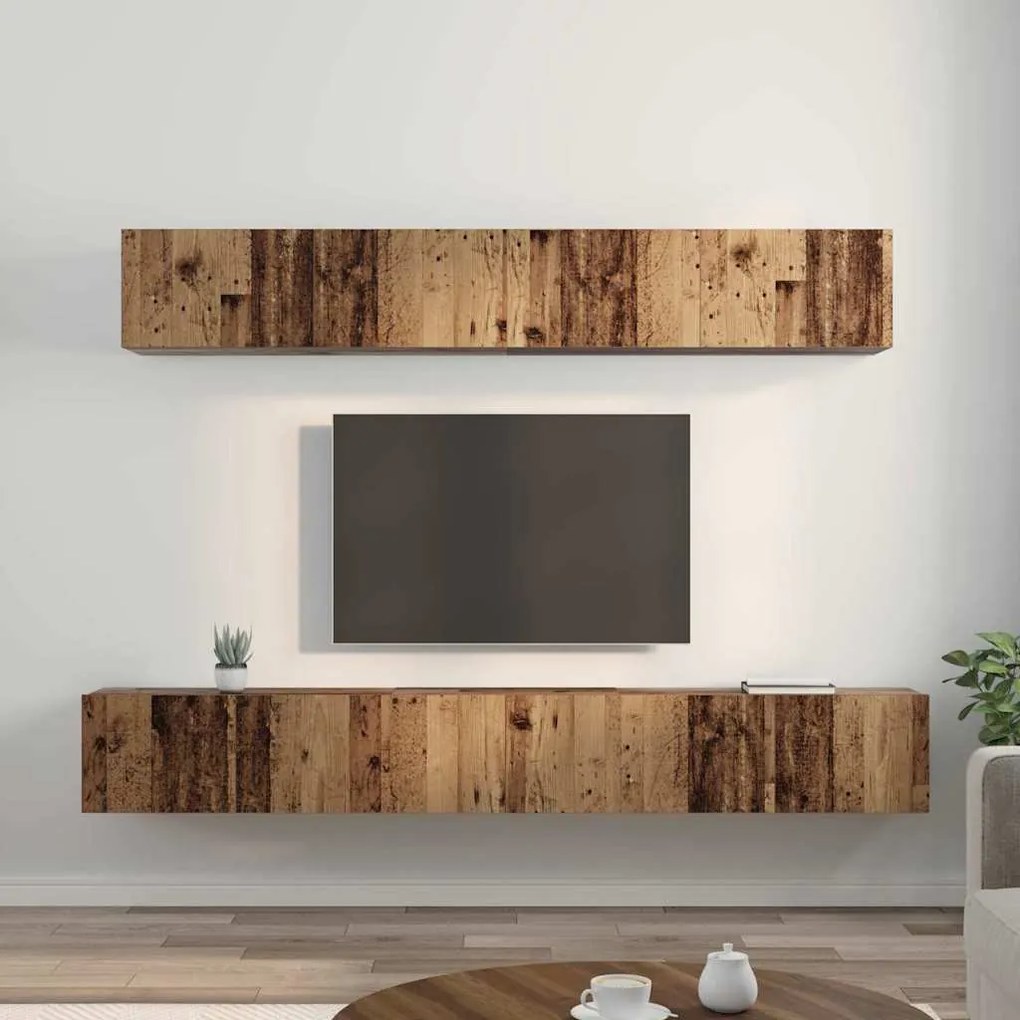 TV Szekrény Szett 5 pcs Régi fa Közepes Faanyag