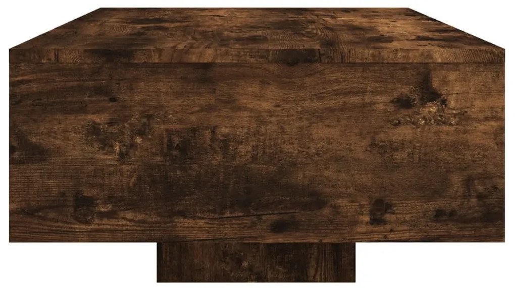 füstös tölgy színű dohányzóasztal LED-lámpákkal 85 x 55 x 31 cm