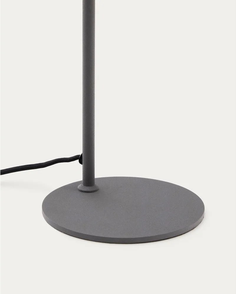 Fekete fém asztali lámpa (magasság 49 cm) Manie – Kave Home